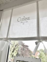 Roman Blind Curtain Cuisine Kitchen Country House Shabby Chic White Style Skandi Nordic Net - thumbnail 1