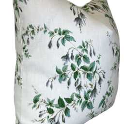 Colefax & Fowler Fuchsia Silver/Leaf Linen Cushion Cover Pillow Double Sided - thumbnail 2