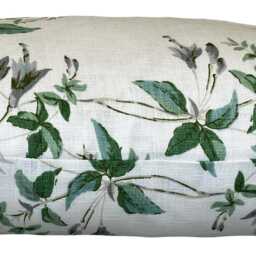 Colefax & Fowler Fuchsia Silver/Leaf Linen Cushion Cover Pillow Double Sided - thumbnail 3