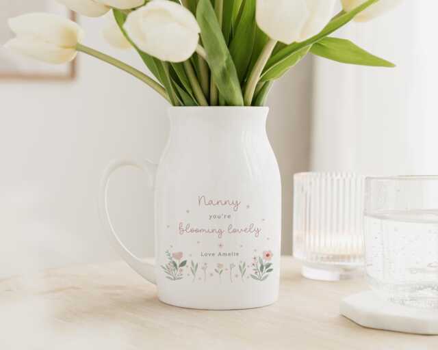 Grandma Gift - For Nanny, Nanna, Nana, Nonna, Birthday Present Mothers Day Ceramic Vase - image 1