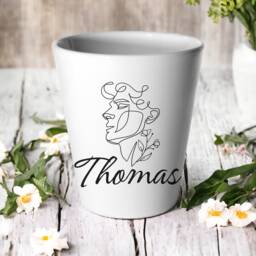Personalised Name Male Plant Pot/Succulent Cactus Flower Custom Design Floral Man Birthday New Home Gift Him - thumbnail 2