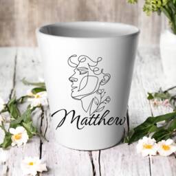 Personalised Name Male Plant Pot/Succulent Cactus Flower Custom Design Floral Man Birthday New Home Gift Him - thumbnail 3