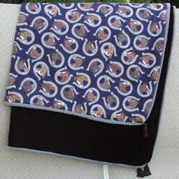 Velvet Horse Throw Blanket & Pillow Set, Equestrian Decor - thumbnail 2