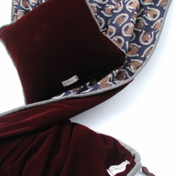 Velvet Horse Throw Blanket & Pillow Set, Equestrian Decor - thumbnail 4