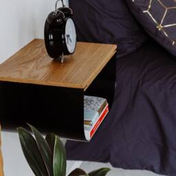 Floating Nightstand, Oak Bedside Shelf, Mounted Wall Table - thumbnail 2