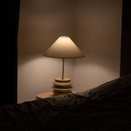 Handmade Beige Ceramic Table Lamp Minimalist Pottery Lighting - thumbnail 2