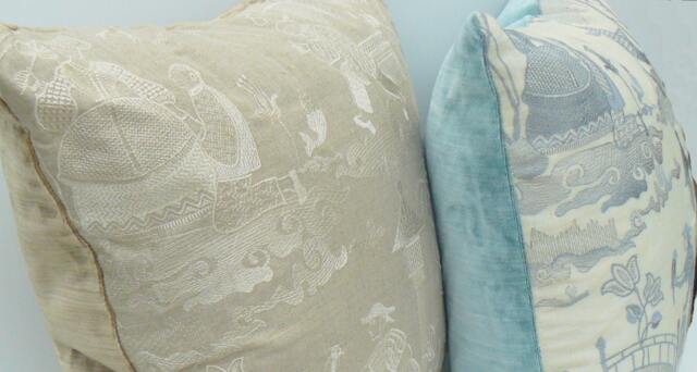 Bassano Embroidered Toile in Two Colourways - This Listing Is For 16 - image 1
