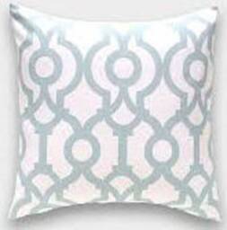 Abstract Print Pillow Cover - Robin Egg Blue, Taupe & Brown, Modern Accent - thumbnail 4