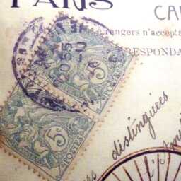 Decorative Paris Pillow Covers, Vintage French Post Card With Bike - thumbnail 2