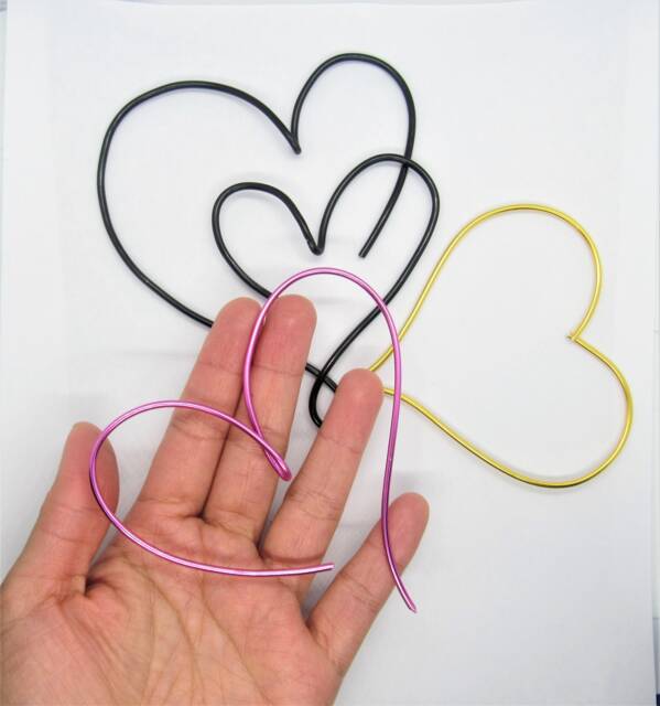 Wire Heart Wall Art Metal Love Sign, Sign Valentines Day Gift For Him Her, Bedroom Decor Art, Anniversary Gifts Her - image 1