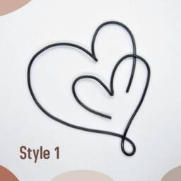 Wire Heart Wall Art Metal Love Sign, Sign Valentines Day Gift For Him Her, Bedroom Decor Art, Anniversary Gifts Her - thumbnail 3