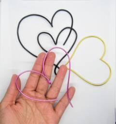 Wire Heart Wall Art Metal Love Sign, Sign Valentines Day Gift For Him Her, Bedroom Decor Art, Anniversary Gifts Her - thumbnail 1