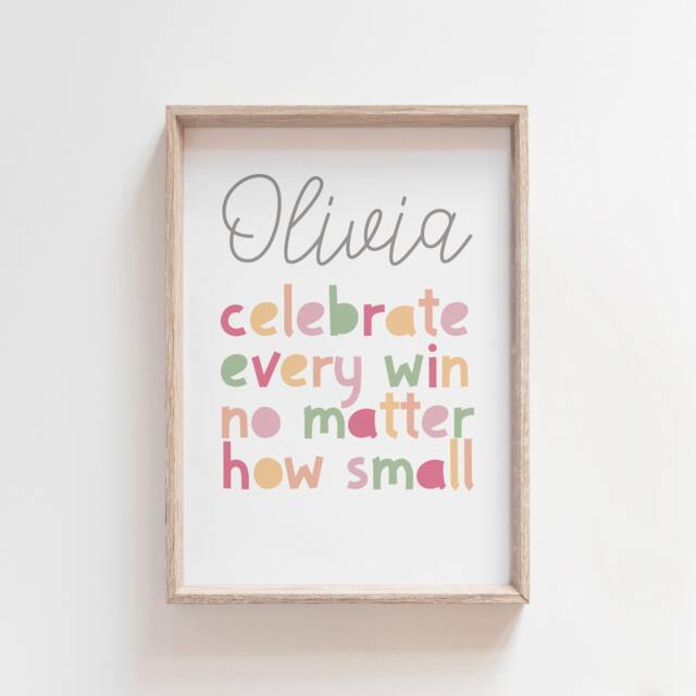 Girls Affirmation Print, Bedroom Prints, Nursery Decor, Wall Art, Motivational Quotes - image 1