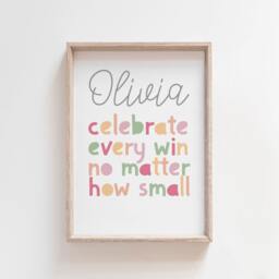 Girls Affirmation Print, Bedroom Prints, Nursery Decor, Wall Art, Motivational Quotes - thumbnail 1