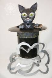 "Sculpture Named ""This Is Not A Top Hat Cat"