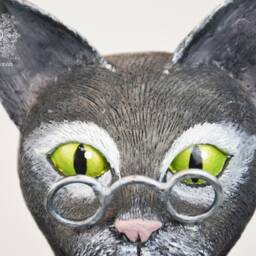 "Sculpture Named ""This Is Not A Top Hat Cat" - thumbnail 2