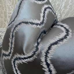 steel Grey Cushion Cover - Clarke & Solare Fabric, Double Sided, UK Handmade Size 18 - thumbnail 2
