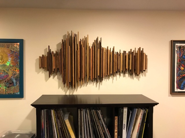 Custom 3Ft Wood Soundwave Art, Audio Home Decor - image 1