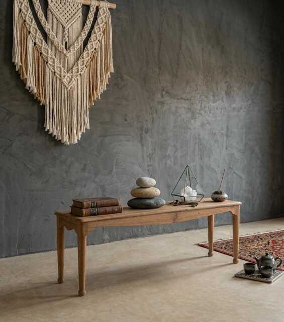 Handcrafted Reclaimed Teak Bench, Rustic Farmhouse Entryway, Hallway, Outdoor Garden Bench - image 1