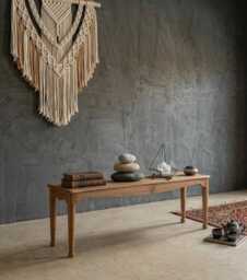Handcrafted Reclaimed Teak Bench, Rustic Farmhouse Entryway, Hallway, Outdoor Garden Bench - thumbnail 1