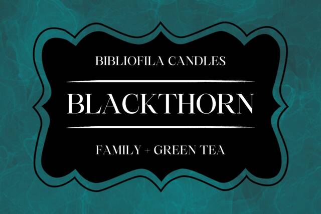 Blackthorn - Bookish Candle Fantasy Scented Candle Home Decor Handmade