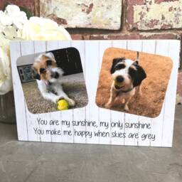 Dog Photo Frame, Lover Gift, Pet Block, Personalised Text, Gifts For Her, Him, Birthday Keepsake, Cat Gift - thumbnail 4