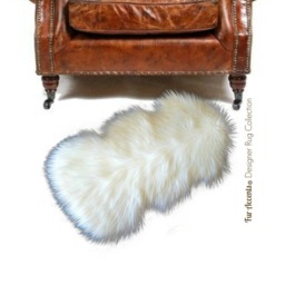 Handmade Faux Fur Sheepskin Rug - Shag Chair Pad, Usa - thumbnail 1
