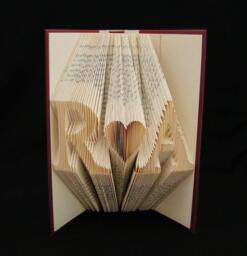 R Heart A 2 Letters With Symbol Love Lovers Wedding Anniversary Gift Folded-Book Art Sculpture - thumbnail 1