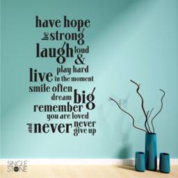 Have Hope Nursery Wall Decal Quote - Vinyl Text Sticker Art Custom Home Decor - thumbnail 2