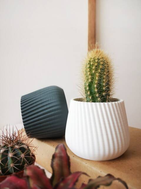 Set Of 2 - Nordic Style Plant Based Plastic Planters , Succulent Planter, Home Decor, Simple Gift, Gift Idea, Terrarium - image 1