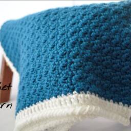 Emory Blanket Crochet Baby Pattern/Simple Easy Afghan - thumbnail 2
