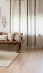 Natural French Style Linen Curtains. Rod Pocket Curtain Panel. Heavy Handmade Cafe - thumbnail 4