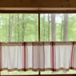 Natural French Style Linen Curtains. Rod Pocket Curtain Panel. Heavy Handmade Cafe - thumbnail 4