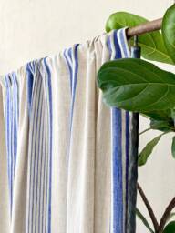 Natural French Style Linen Curtains. Rod Pocket Curtain Panel. Heavy Handmade Cafe