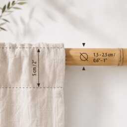 Natural French Style Linen Curtains. Rod Pocket Curtain Panel. Heavy Handmade Cafe - thumbnail 3