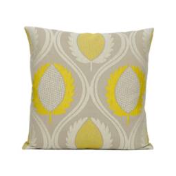 Jane Churchill - Carus Gold Laurel Leaf Trellis Cushion Cover Handmade Throw Pillow Designer Home D??cor - thumbnail 2