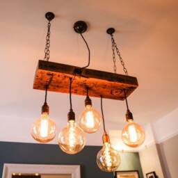 Wooden Beam Light Chandelier Ceiling Cluster Pendant Dining Room, Kitchen Island Or Bar Lighting - thumbnail 2