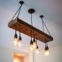 Wooden Beam Light Chandelier Ceiling Cluster Pendant Dining Room, Kitchen Island Or Bar Lighting - thumbnail 1