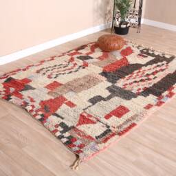 Vintage Boujaad Rug, Authentic Moroccan Rug 5x7 Ft - thumbnail 3