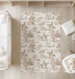 Toile De Jouy Texas Country, Carpet, Kids Decor, Children's Room Decor, Kids Rug, Carpet - thumbnail 1