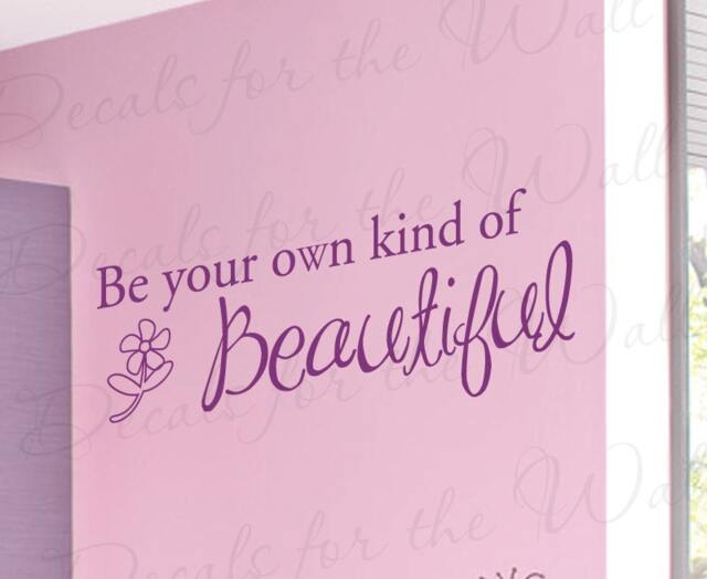 Be Your Own Kind Beautiful Girl Room Kid Baby Nursery Decorative Vinyl Sticker Art Letters Lettering Decor Large Wall Decal Quote Saying B26 - image 1