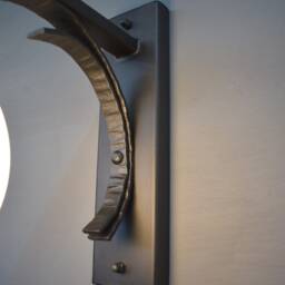 Hand Forged Outdoor Wall Lamp With Glass Globe - thumbnail 4