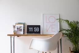 Industrial Style Table/Desk With Steel Legs & Reclaimed Wood Top
