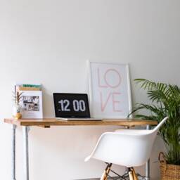 Industrial Style Table/Desk With Steel Legs & Reclaimed Wood Top - thumbnail 2
