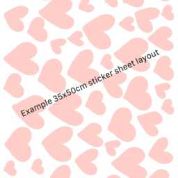 Pink Heart Wall Decals Reusable Fabric Stickers For Kids - thumbnail 3