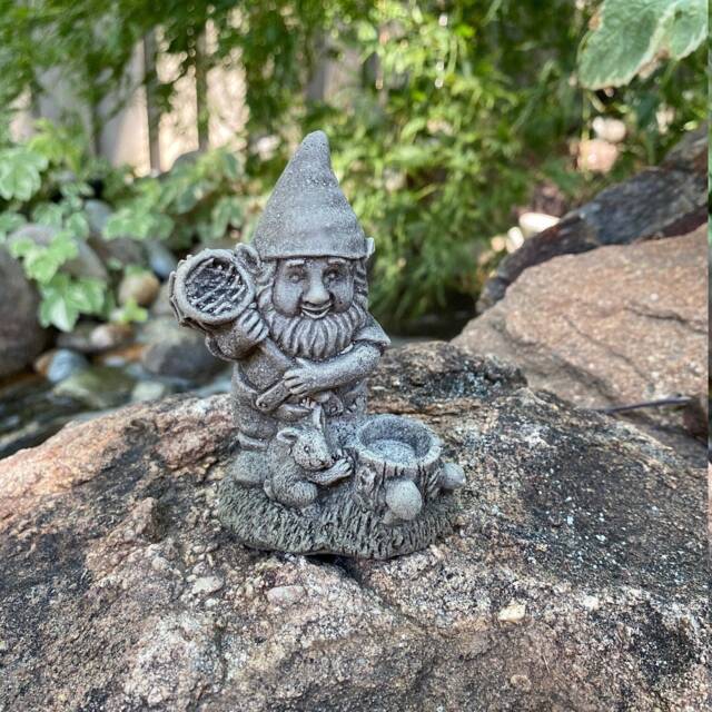 Handcrafted Gnome Display Cement Statue - image 1