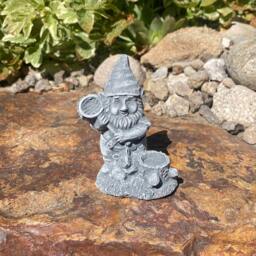 Handcrafted Gnome Display Cement Statue - thumbnail 3