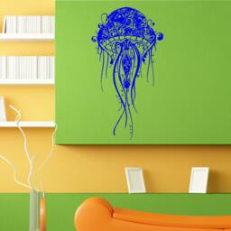Jellyfish Sea Ocean Creature Wall Sticker Vinyl Mural Decal Home House Apartment Art Decor Free Shipping L082 - thumbnail 1