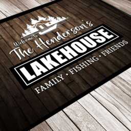 Personalised Lake House Entrance Door Mat - Vacation Cabin 60 X 40 cm - thumbnail 2