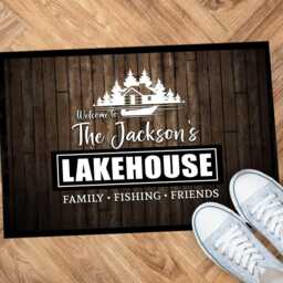 Personalised Lake House Entrance Door Mat - Vacation Cabin 60 X 40 cm - thumbnail 3